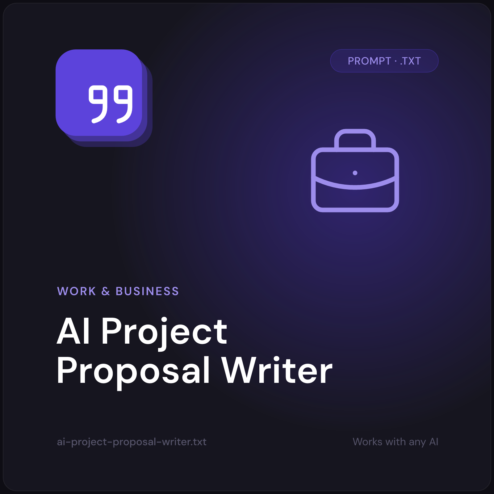 AI Project Proposal Writer prompt cover