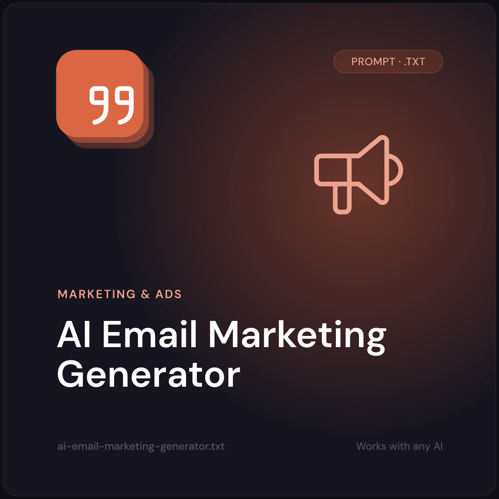 AI Email Marketing Generator prompt cover