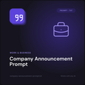 Company Announcement Prompt cover