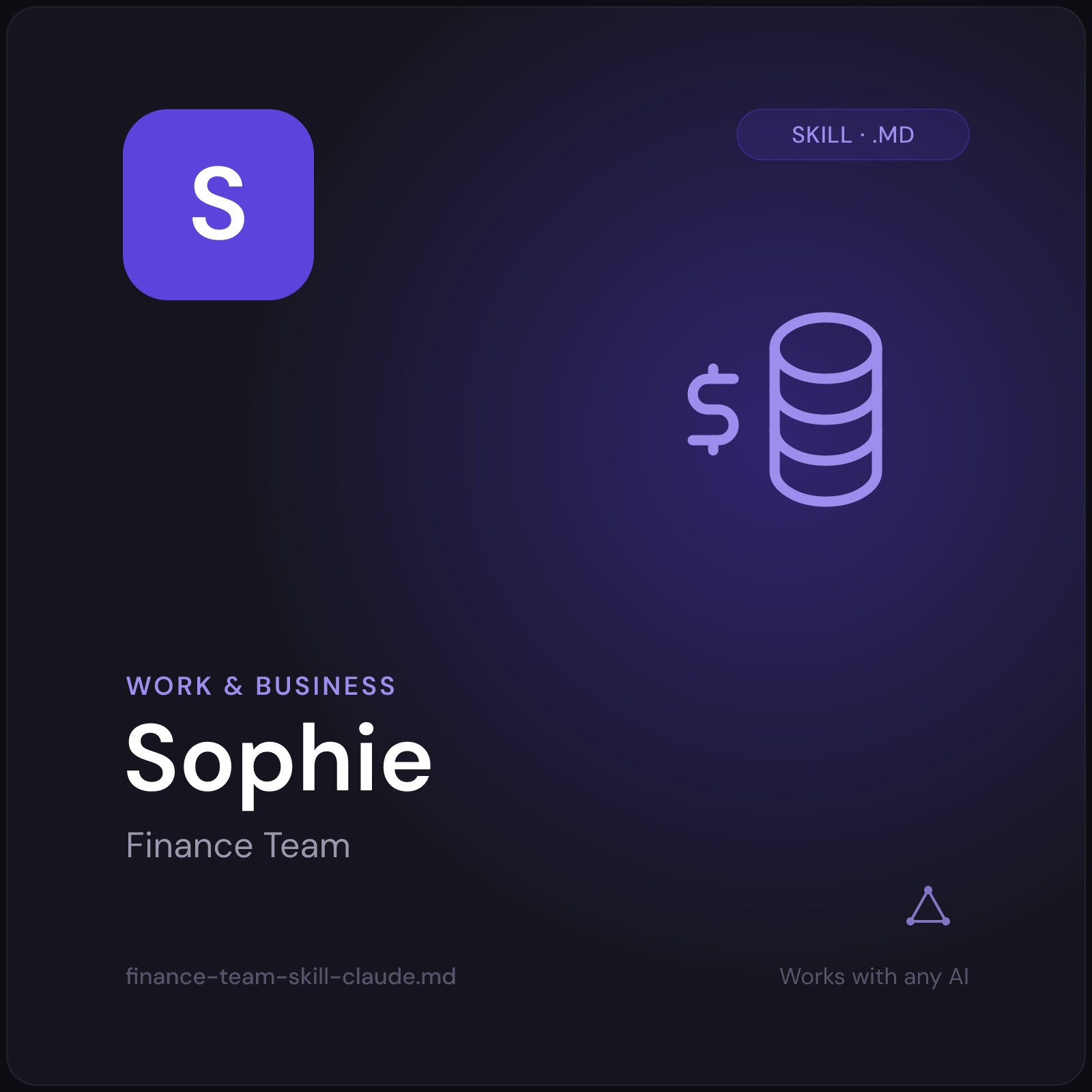 Sophie — Finance Team AI Skill cover