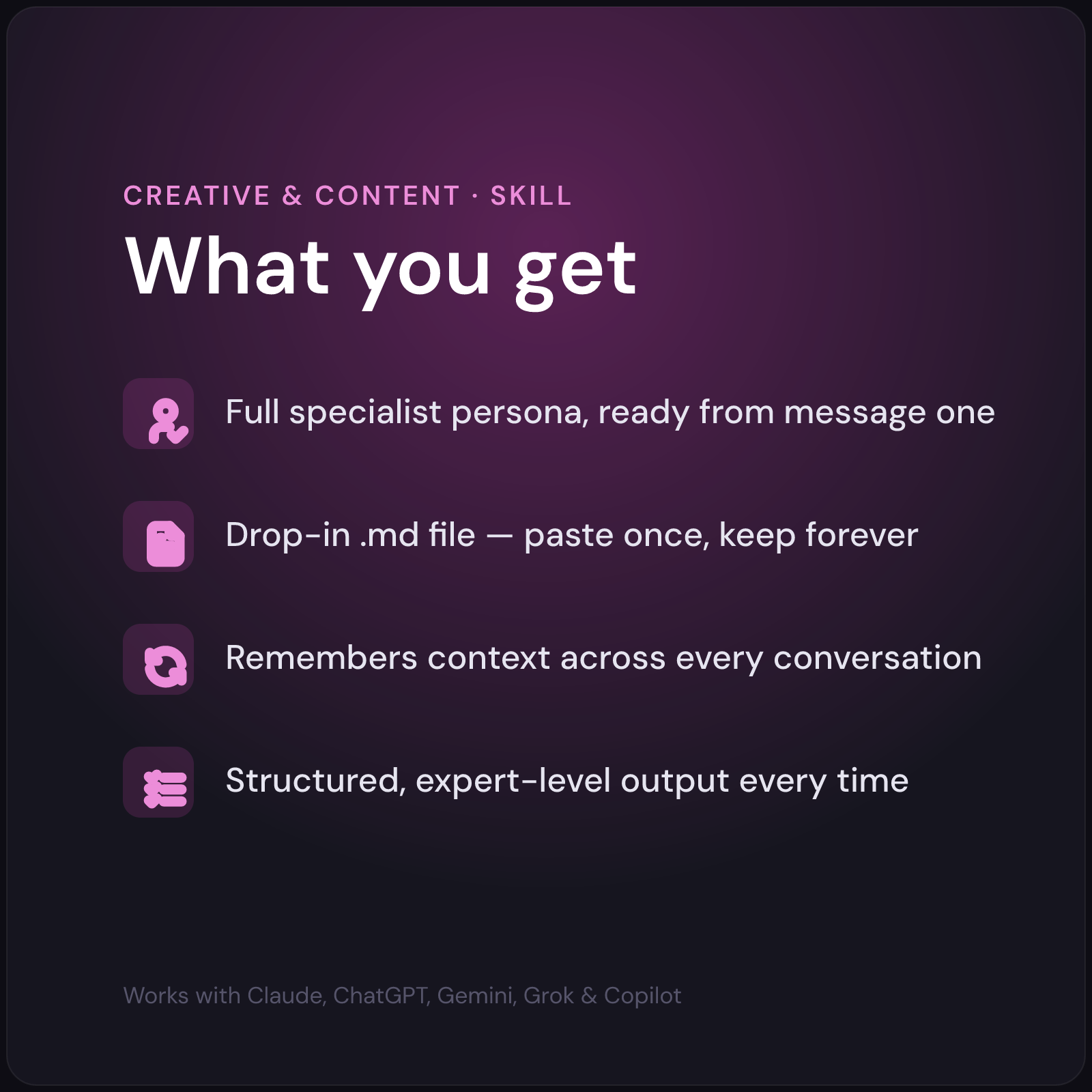 Olivia — Copywriter AI Skill — what's included