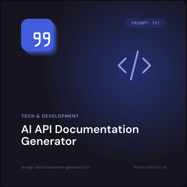 AI API Documentation Generator prompt cover