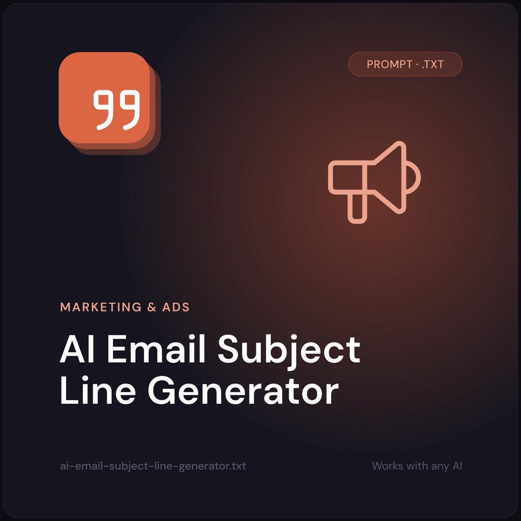 AI Email Subject Line Generator prompt cover