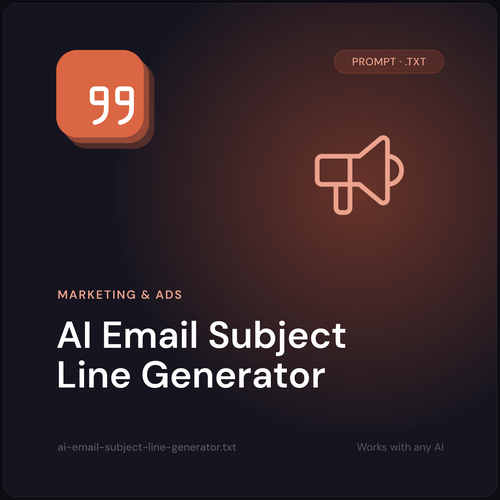 AI Email Subject Line Generator prompt cover