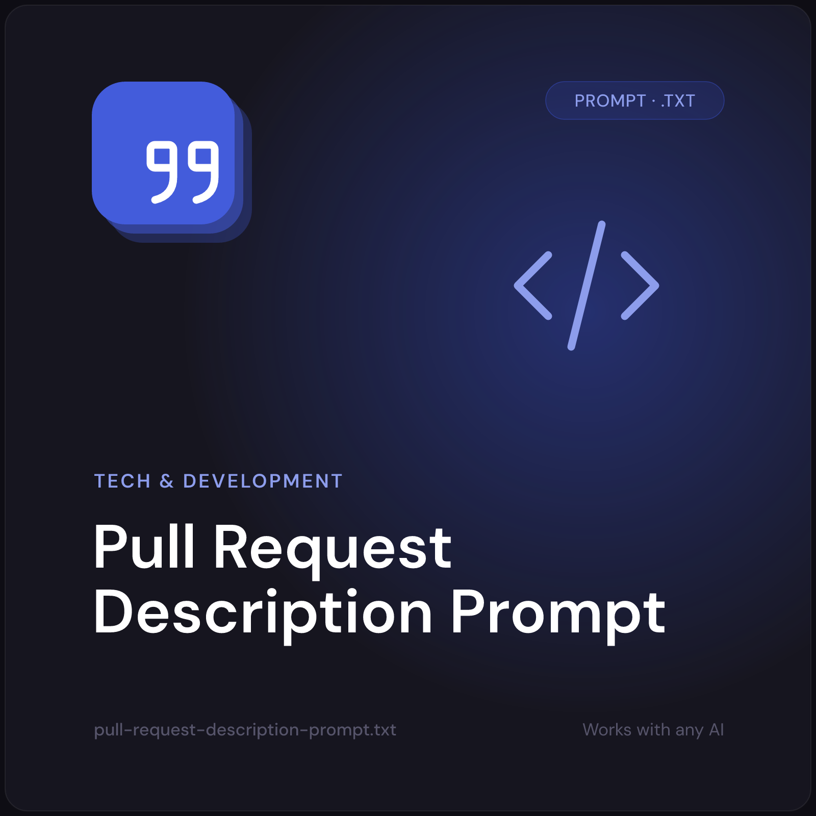 Pull Request Description Prompt cover