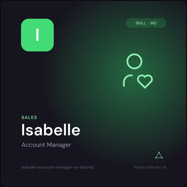Isabelle — Account Manager AI Skill cover