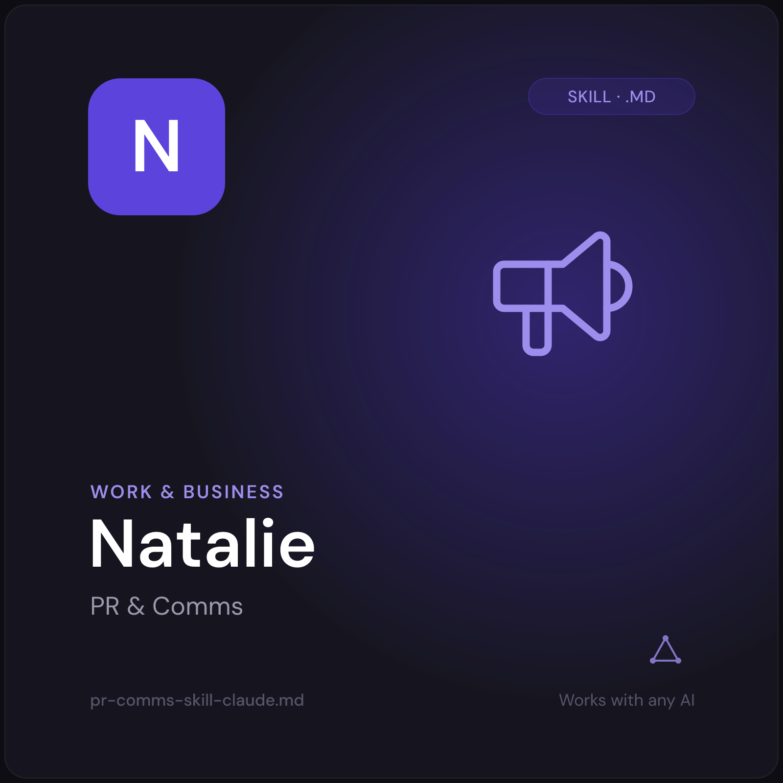 Natalie — PR & Comms AI Skill cover
