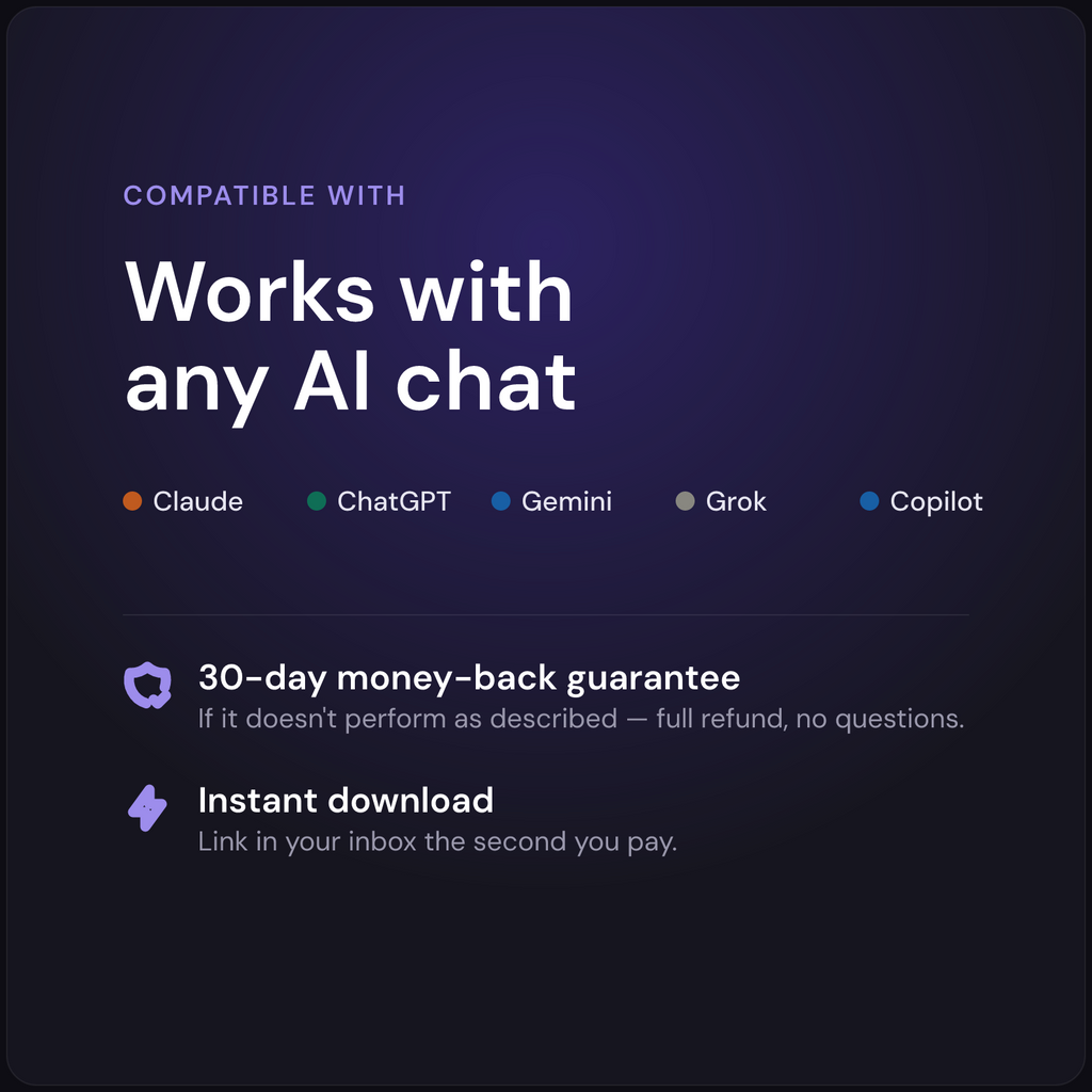 Adrian — CFO AI Skill — works with any AI, 30-day guarantee