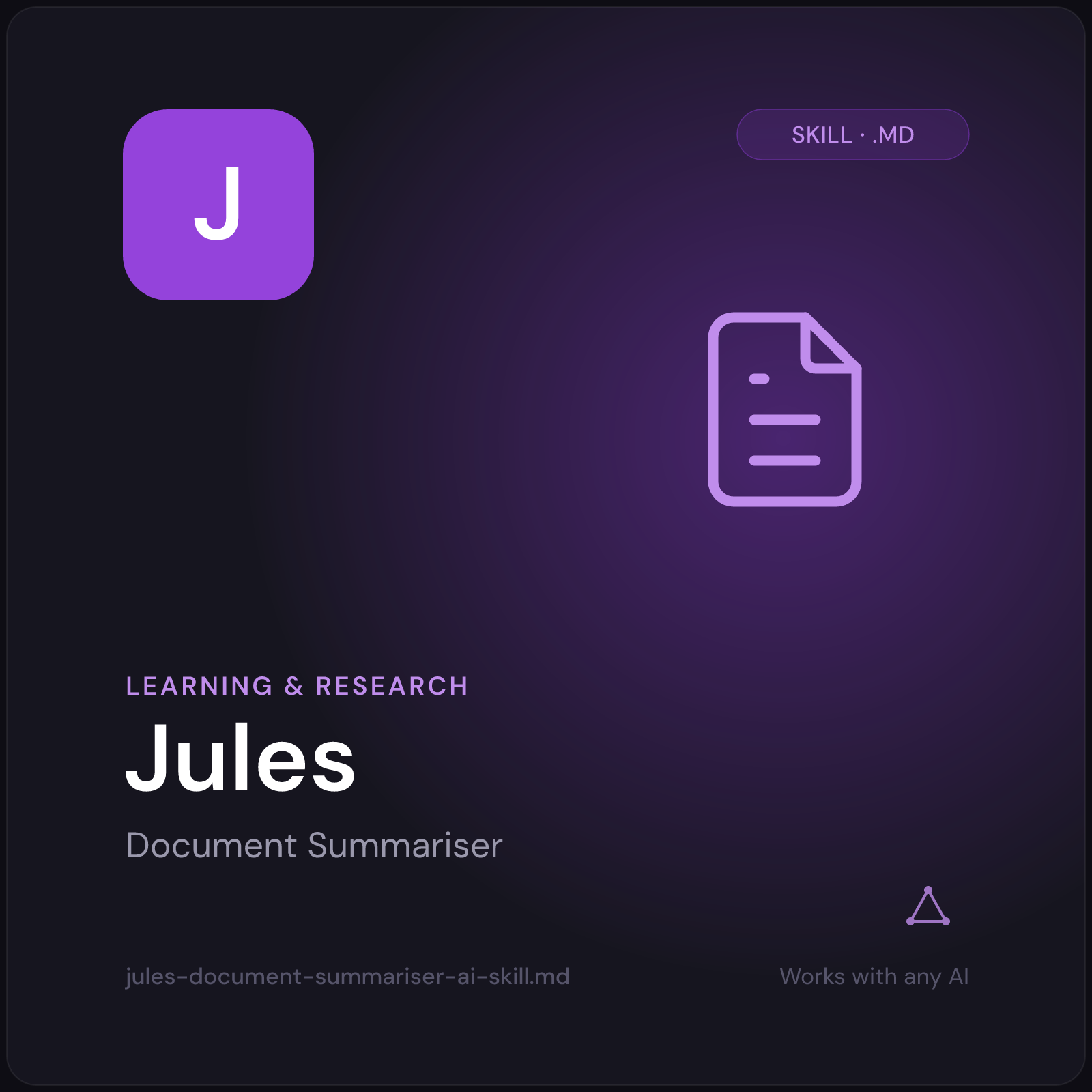Jules — Document Summariser AI Skill cover