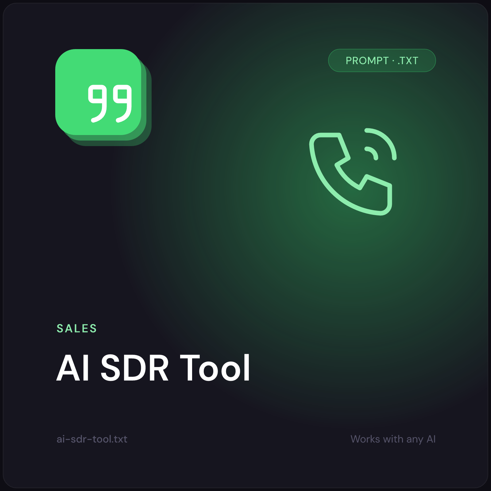 AI SDR Tool prompt cover
