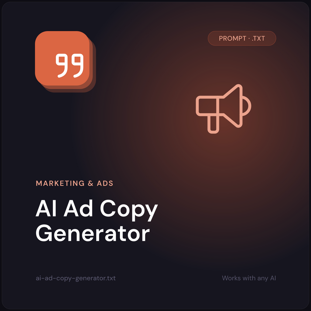 AI Ad Copy Generator prompt cover