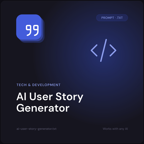 AI User Story Generator prompt cover