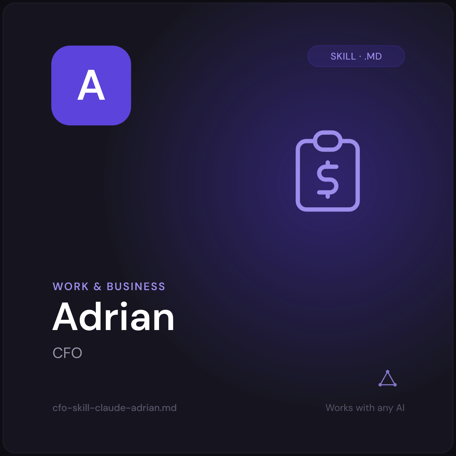 Adrian — CFO AI Skill cover