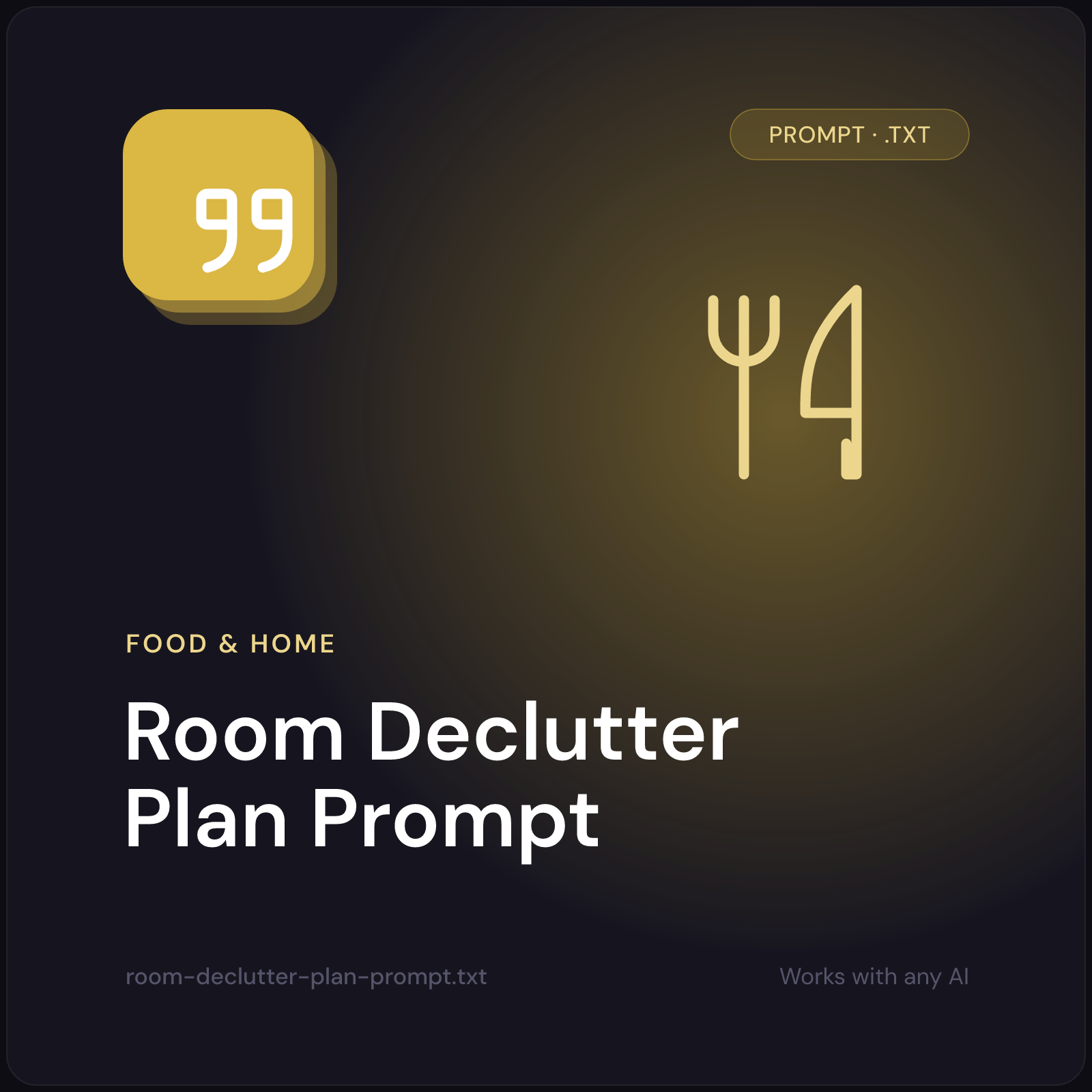 Room Declutter Plan Prompt cover