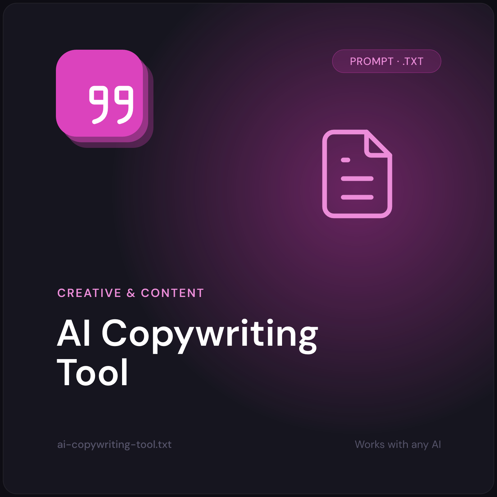 AI Copywriting Tool prompt cover