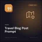 Travel Blog Post Prompt cover