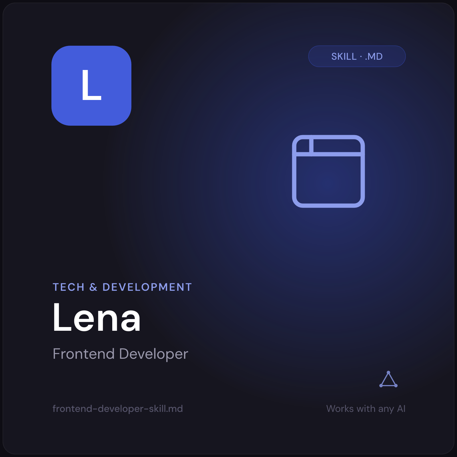 Lena — Frontend Developer AI Skill cover