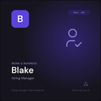 Blake — Hiring Manager AI Skill cover