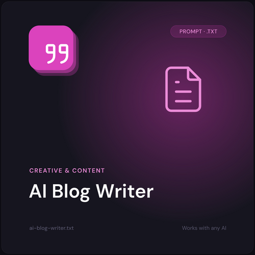 AI Blog Writer prompt cover