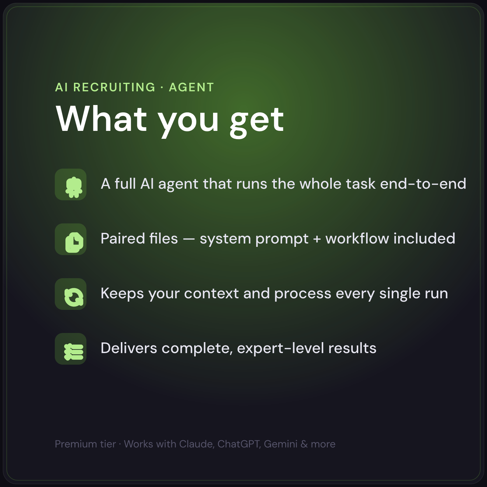 Frank — AI Recruiting Strategy Agent — what's included