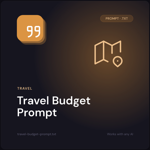 Travel Budget Prompt cover