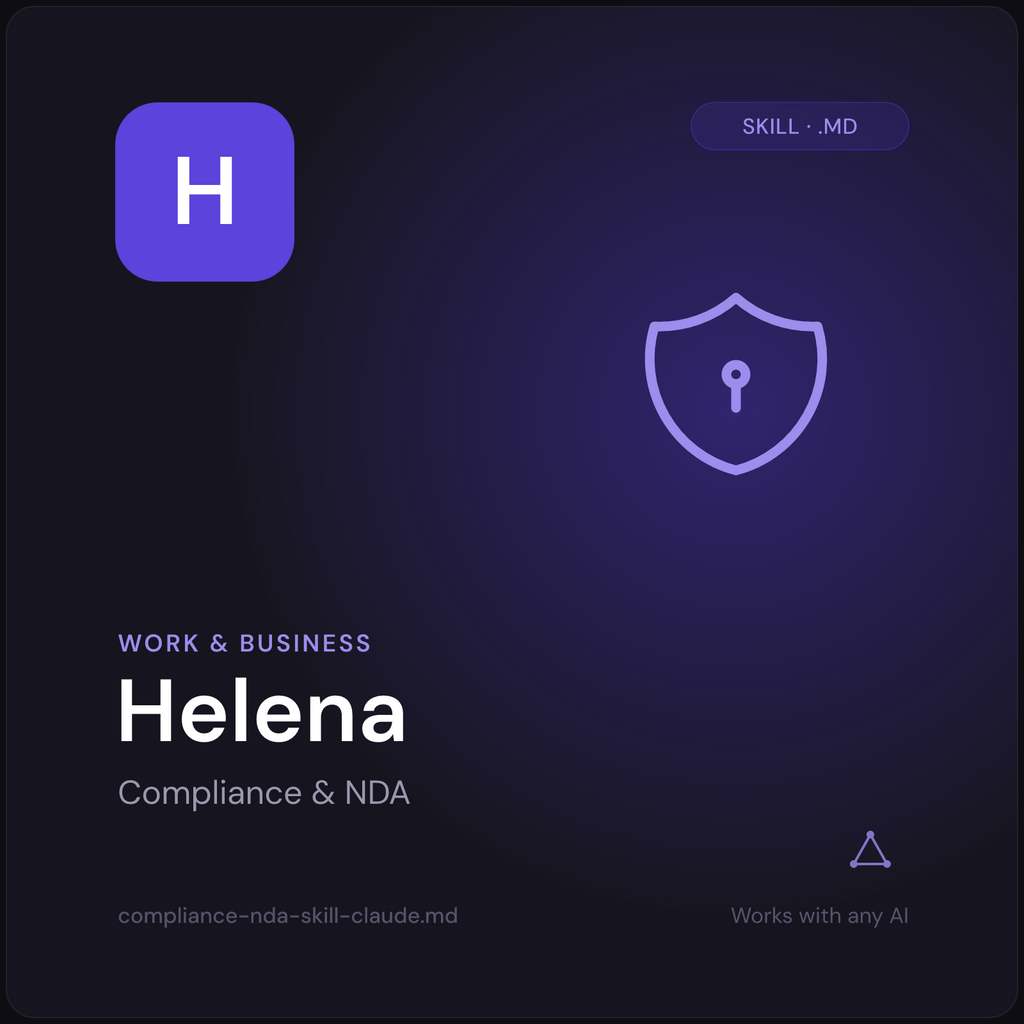 Helena — Compliance & NDA AI Skill cover