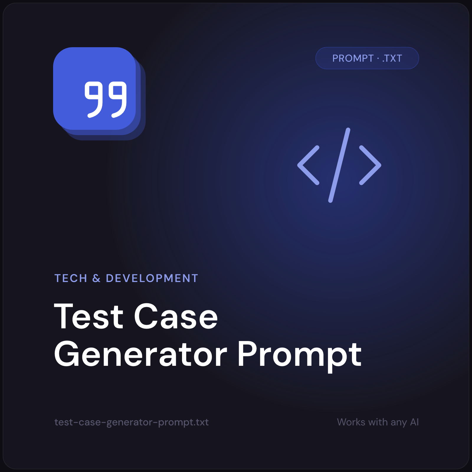 Test Case Generator Prompt cover