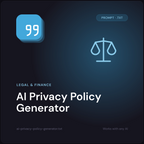 AI Privacy Policy Generator prompt cover