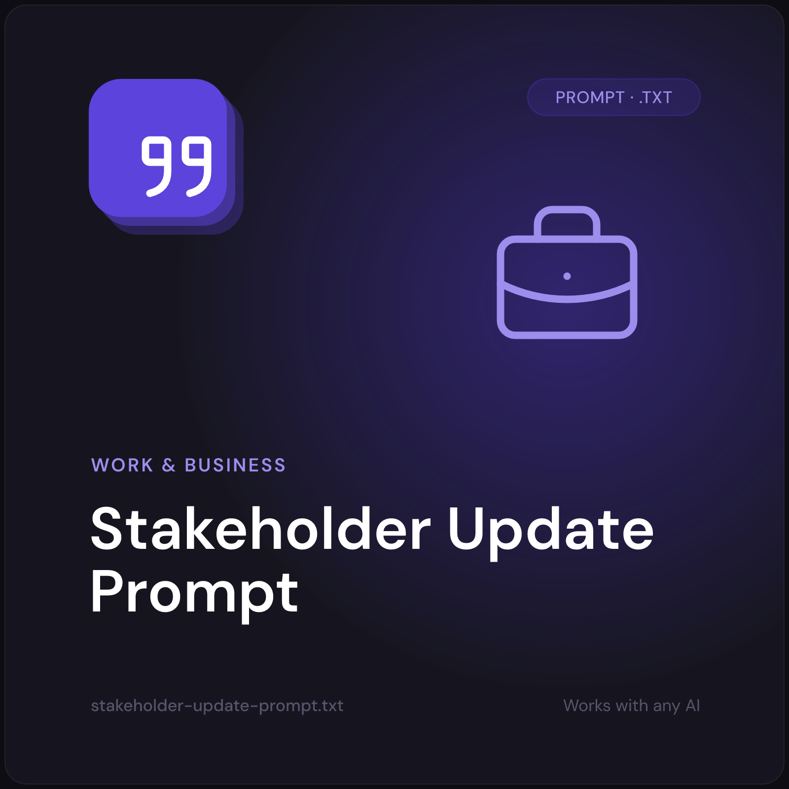 Stakeholder Update Prompt cover