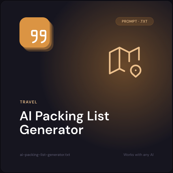 AI Packing List Generator prompt cover