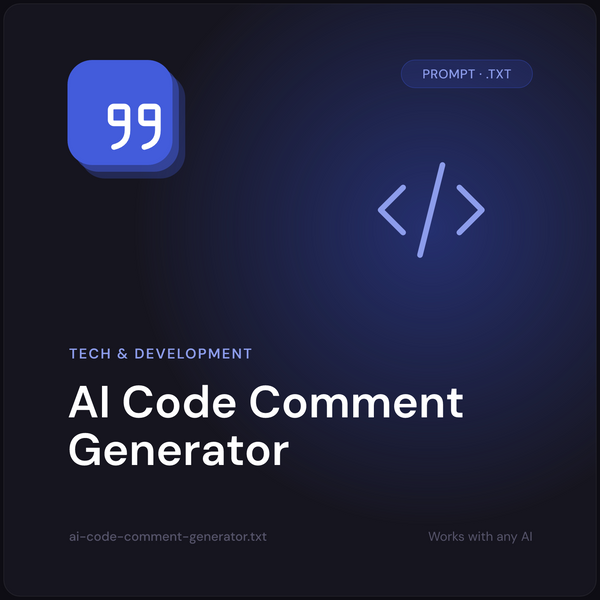 AI Code Comment Generator prompt cover