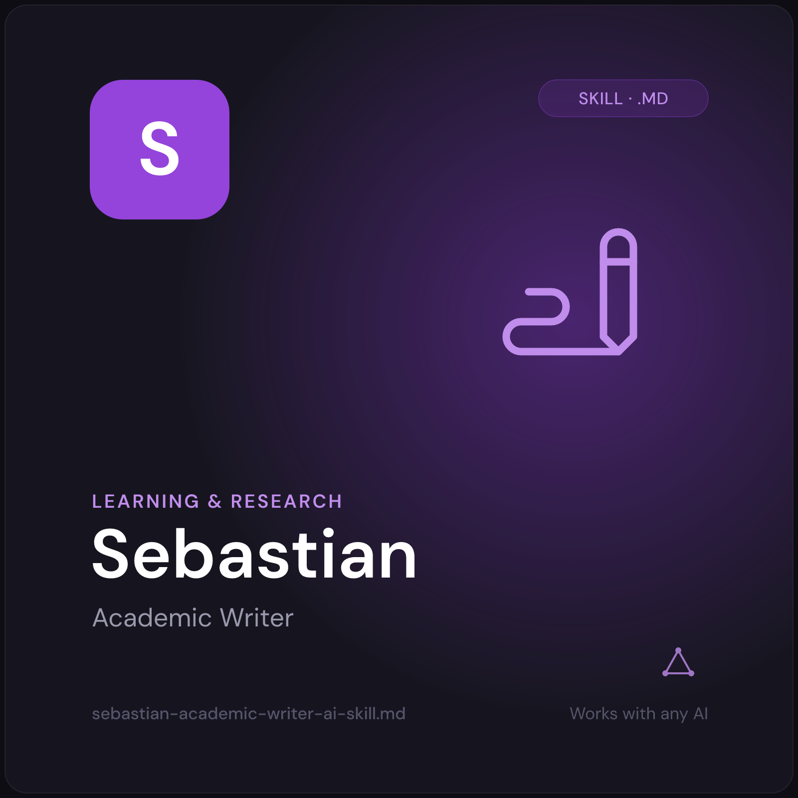 Sebastian — Academic Writer AI Skill cover