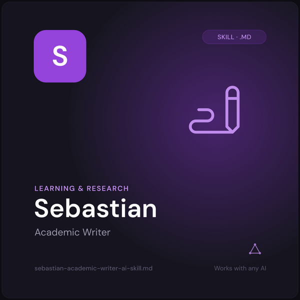 Sebastian — Academic Writer AI Skill cover
