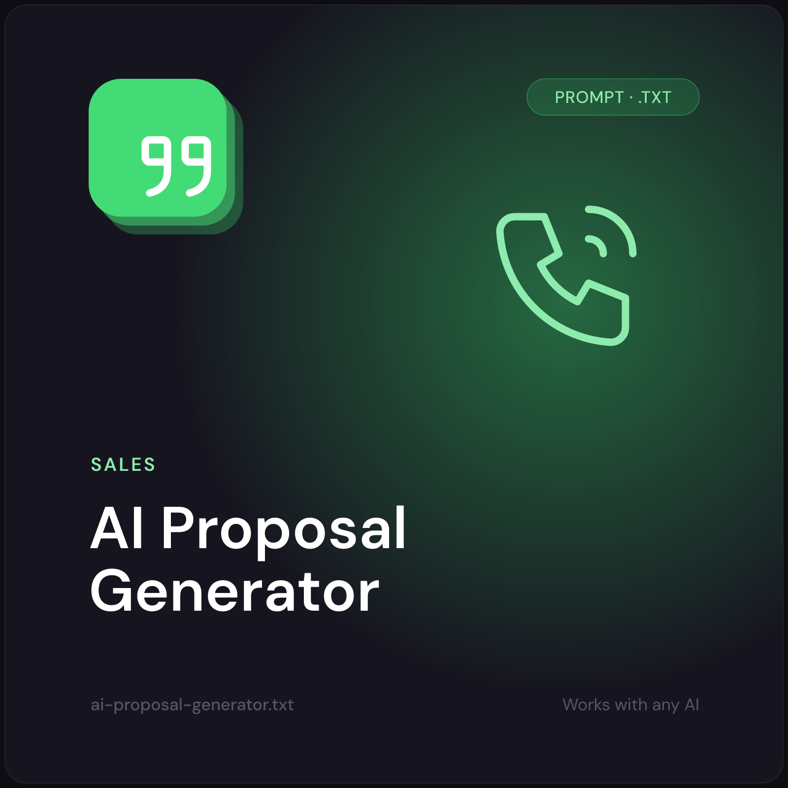 AI Proposal Generator prompt cover