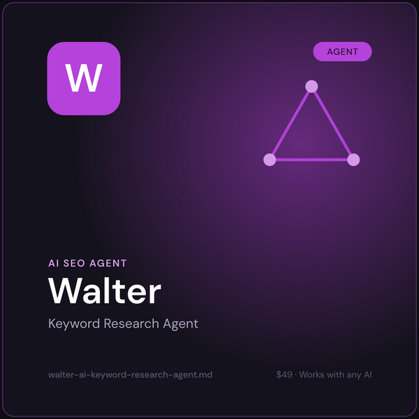 Walter — AI Keyword Research Agent cover