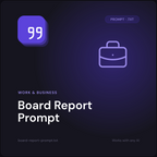 Board Report Prompt cover