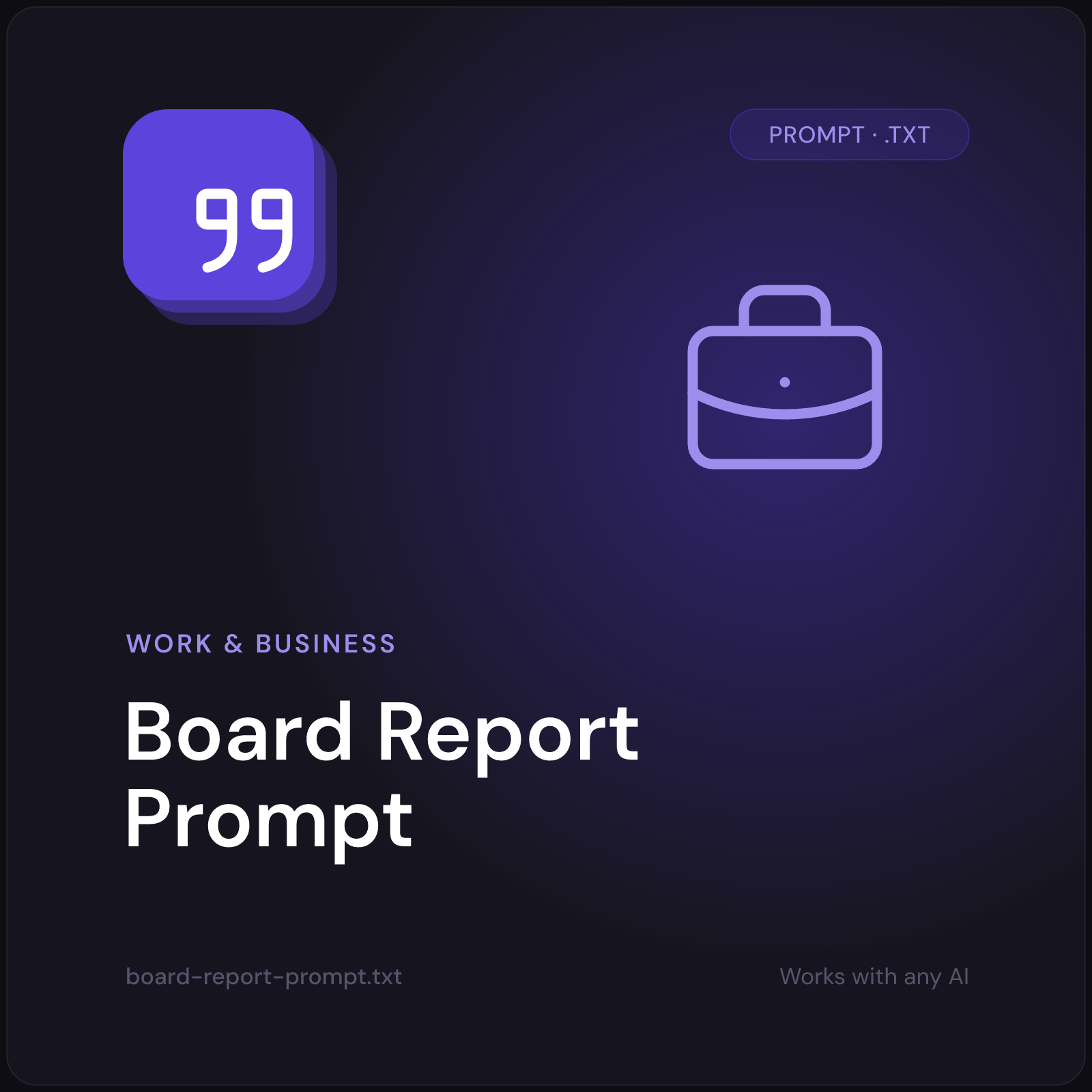Board Report Prompt cover