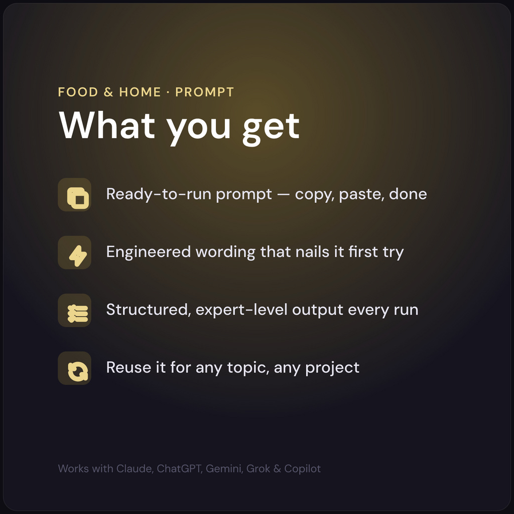 AI Recipe Generator — what's included