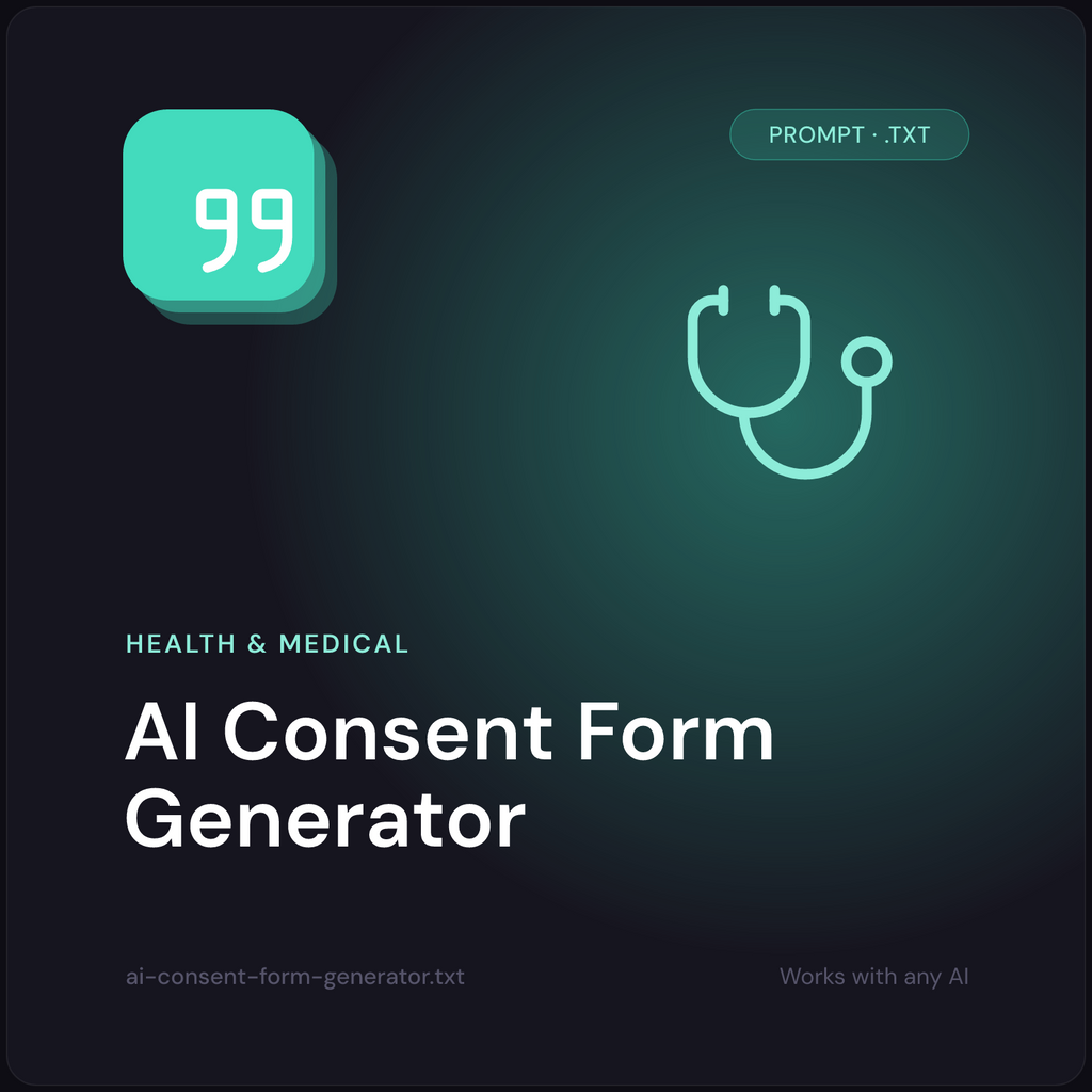 AI Consent Form Generator prompt cover