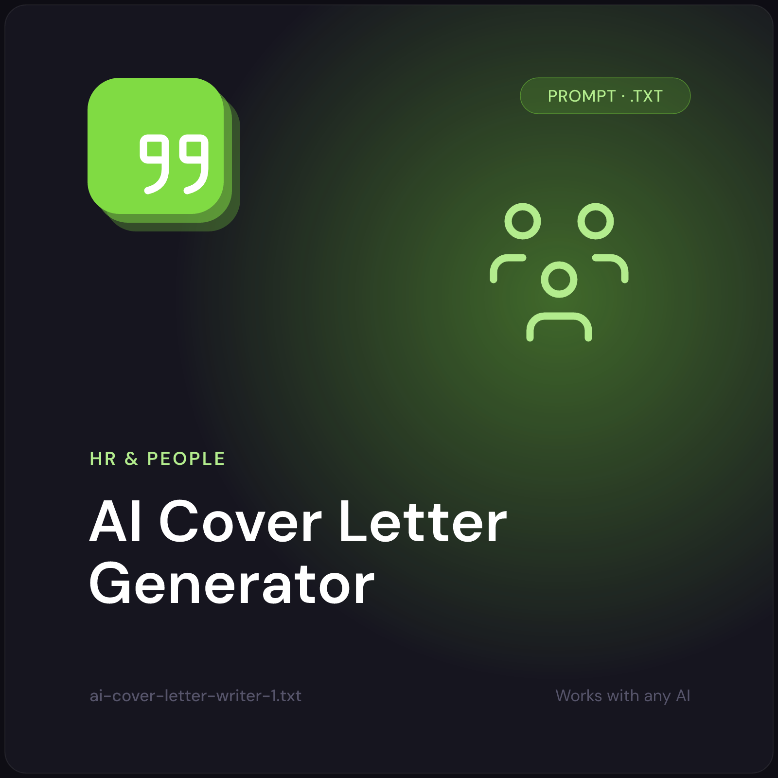 AI Cover Letter Generator prompt cover