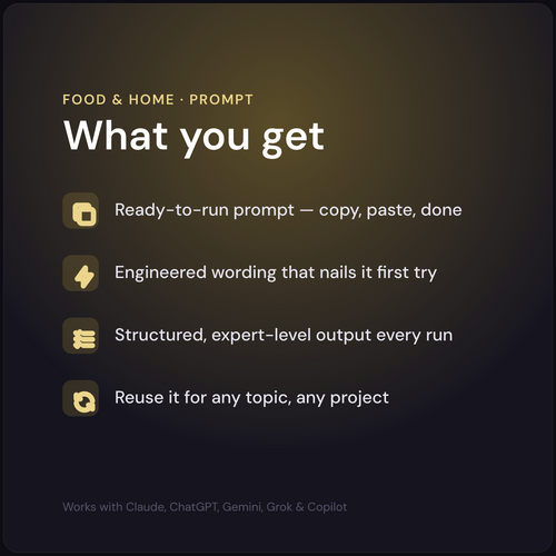 AI Cocktail Recipe Generator — what's included
