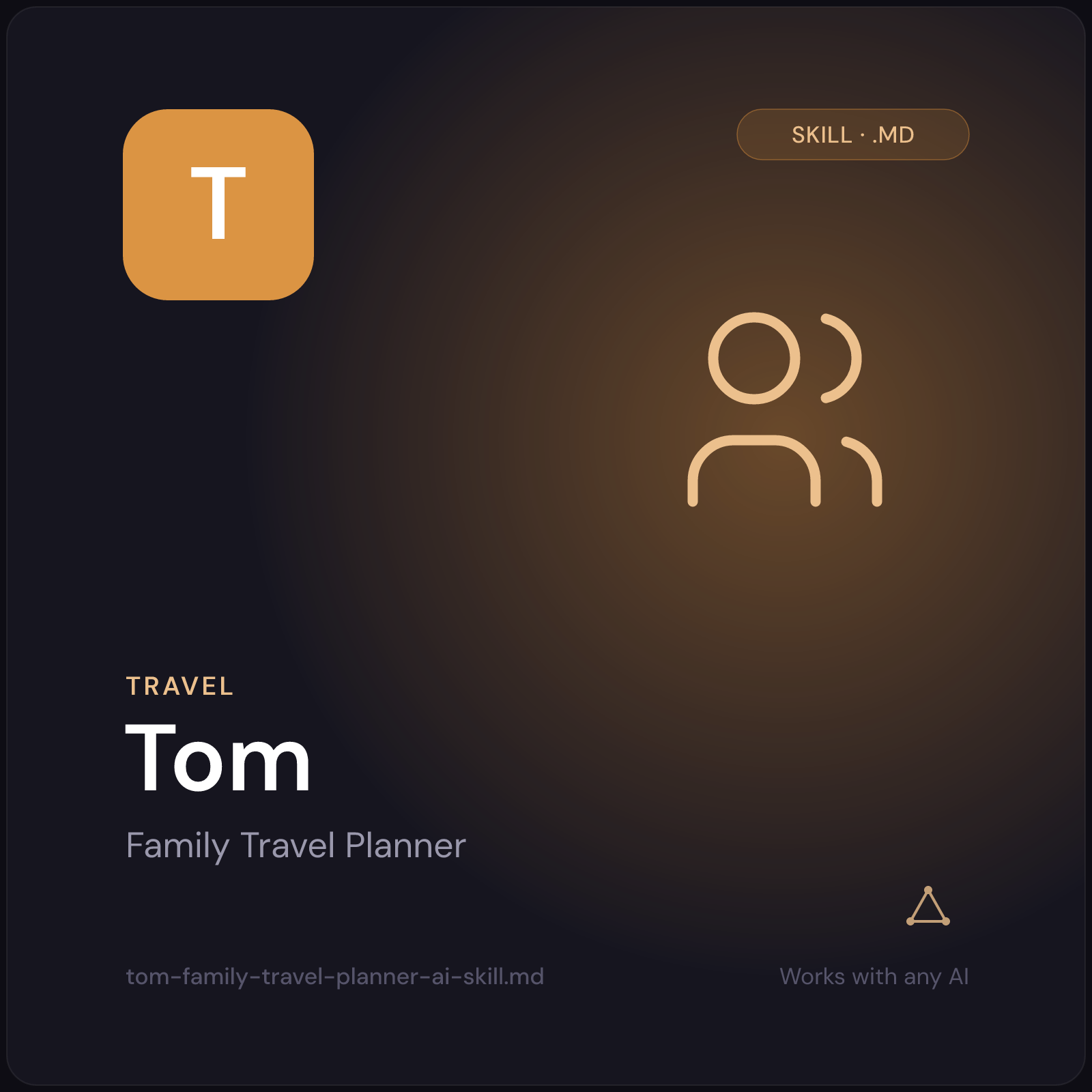 Tom — Family Travel Planner AI Skill cover