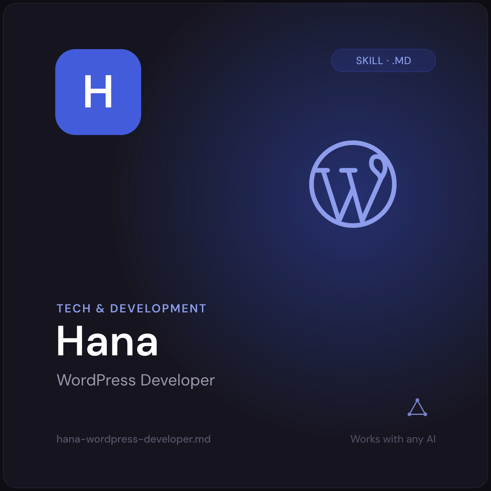 Hana — WordPress Developer AI Skill cover