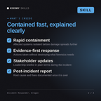 What's inside the Incident Responder, Dragan AI skill: Rapid containment, Evidence-first response, Stakeholder updates, Post-incident report