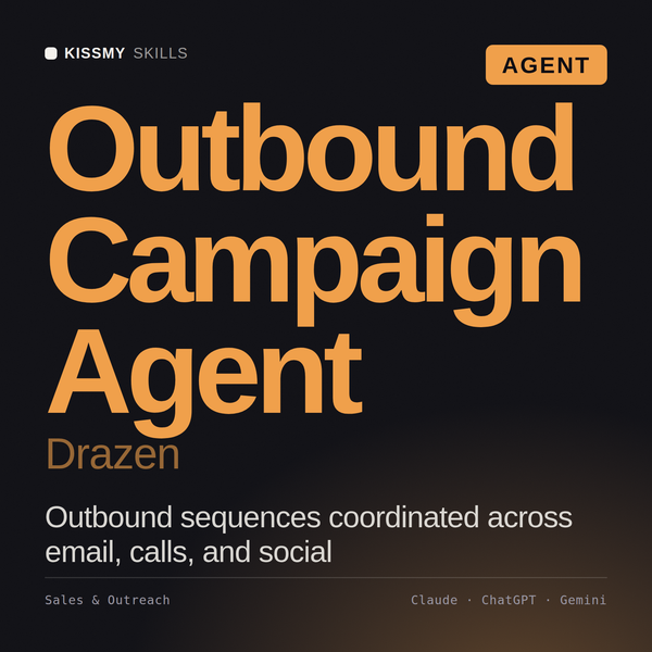 Outbound Campaign Agent, Drazen AI agent by KissMySkills, cover