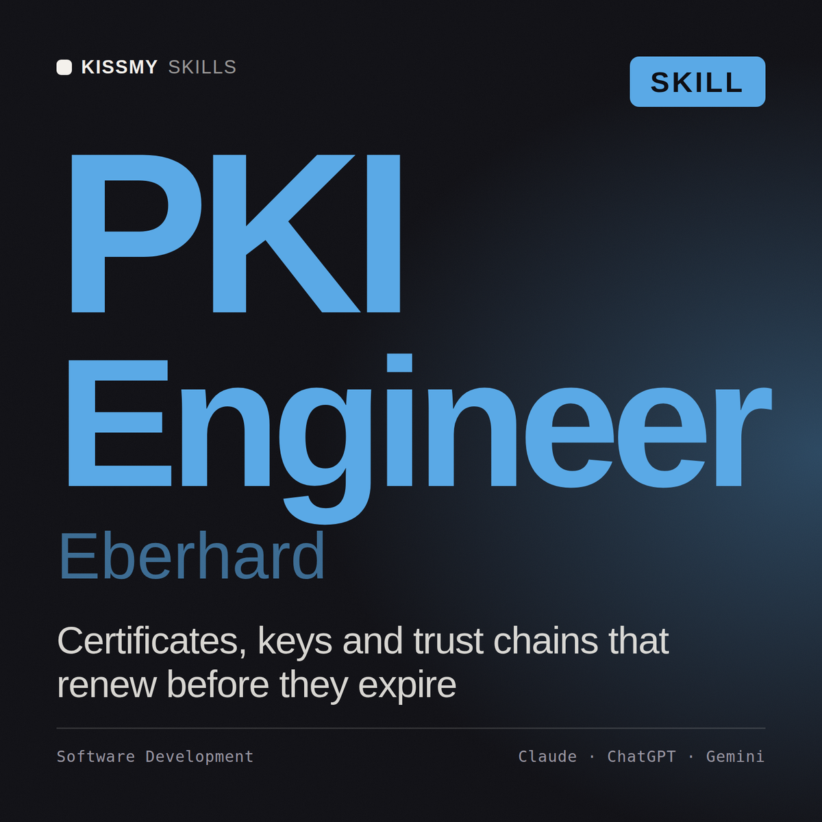 PKI Engineer, Eberhard AI skill by KissMySkills, cover
