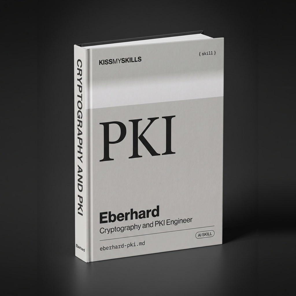 Cryptography & PKI Engineer Claude skill by KissMySkills, hardcover volume cover