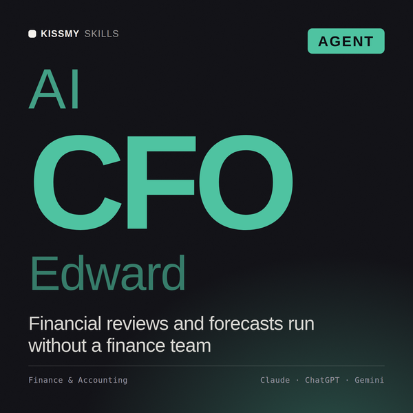 AI CFO, Edward AI agent by KissMySkills, cover