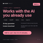 The Travel Budget Planner, Elena AI skill works with Claude, ChatGPT, Gemini and any AI chat, 30-day money-back guarantee