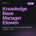 Knowledge Base Manager, Elowen AI skill by KissMySkills, cover